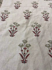 Urissa Block Print Handloom Linen Fabric
